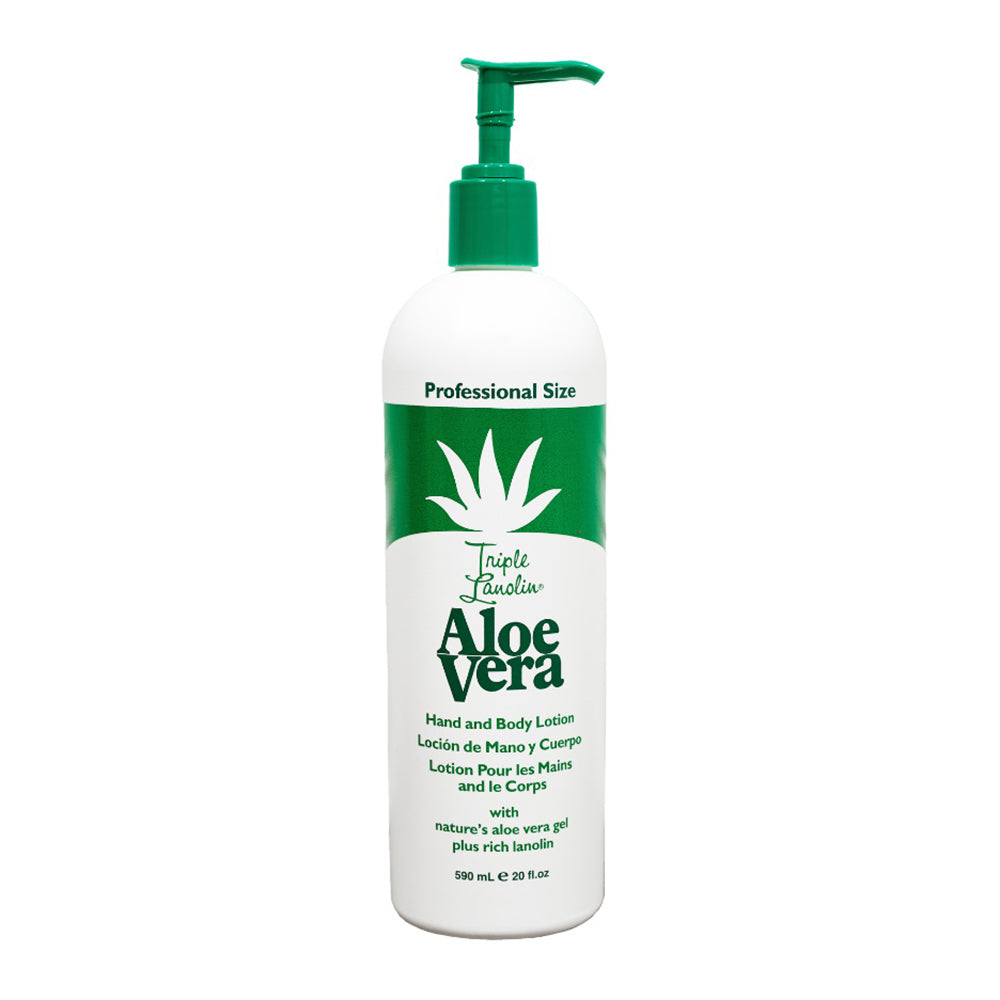 Triple Lanolin Aloe Ounce Hand and Body Lotion Pump, 20 Oz
